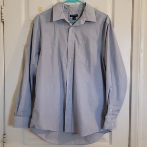 George long sleeve button up size L.  Blue white